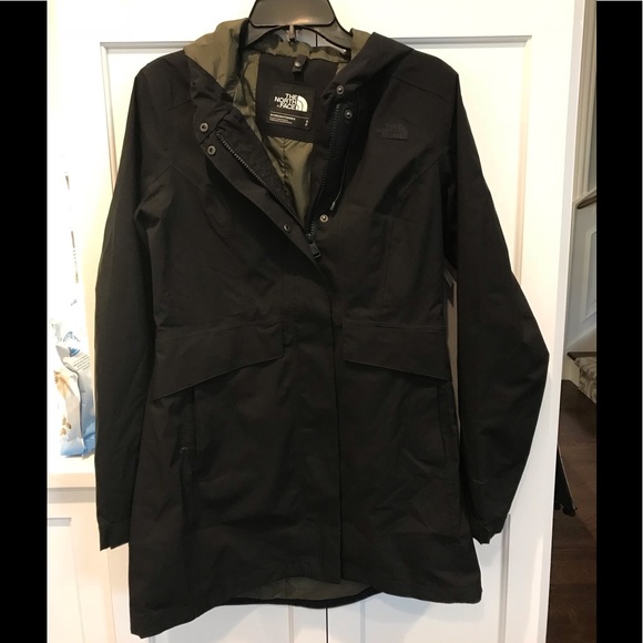 The North Face Black Trench Rain Coat - Picture 1 of 5